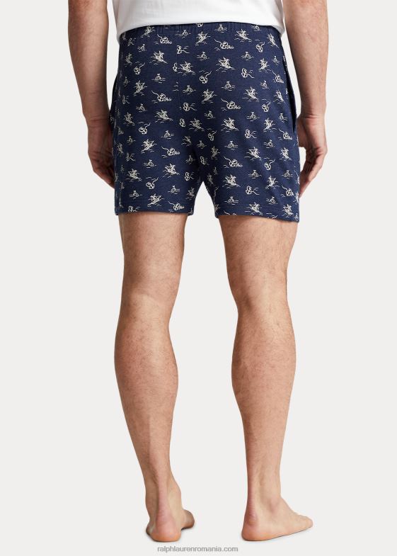 imprimeu ancoră de epocă bărbați Ralph Lauren tricot pique scurt de somn de 6 inci 046888573