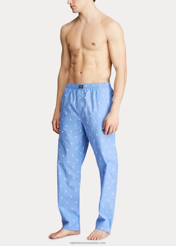 plaja albastru/alb bărbați Ralph Lauren pantalon de pijama de ponei semnătură 046881669