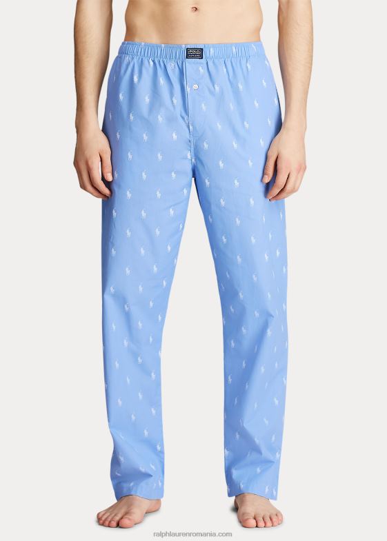 plaja albastru/alb bărbați Ralph Lauren pantalon de pijama de ponei semnătură 046881669