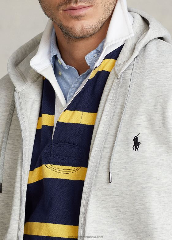 E sport heather bărbați Ralph Lauren hanorac cu fermoar complet din tricot dublu 046881609