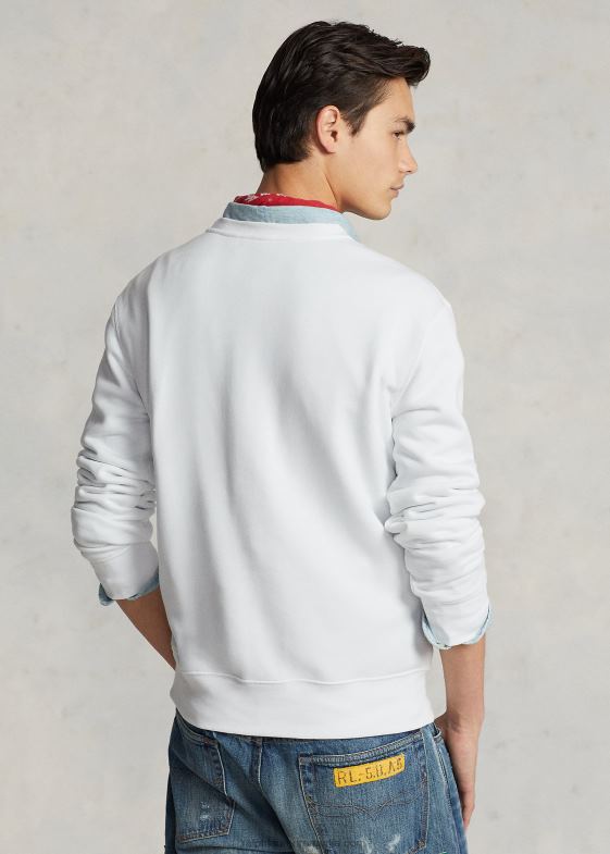 alb bărbați Ralph Lauren hanorac din lână urs polo 046881063