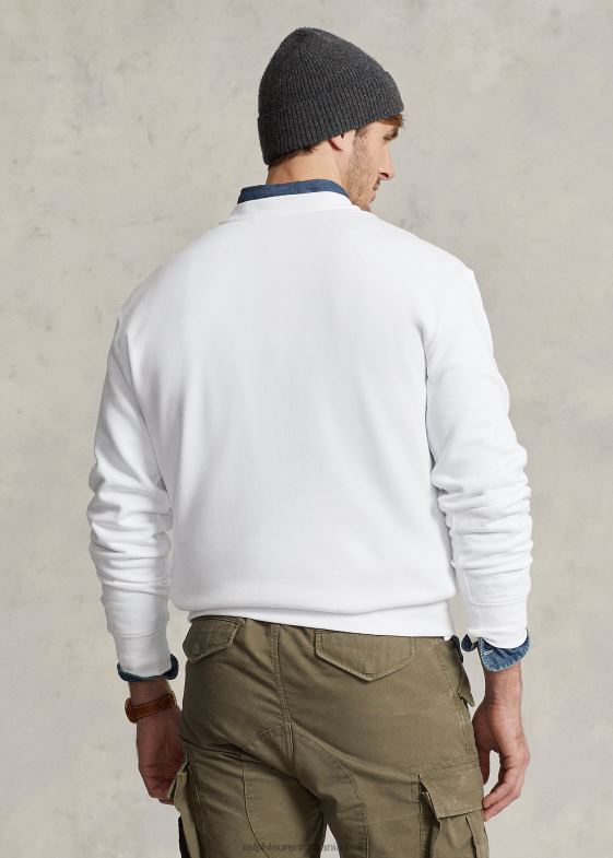 alb bărbați Ralph Lauren hanorac din lână urs polo 046881678