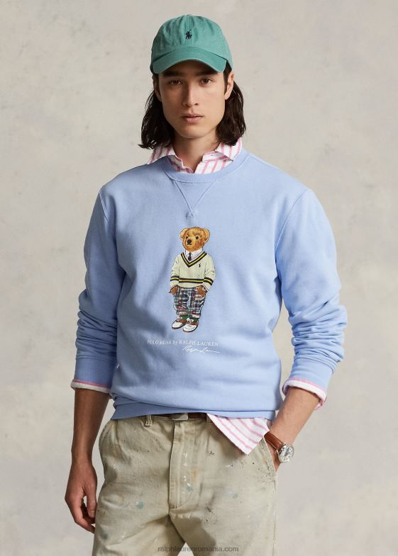 albastru austin bărbați Ralph Lauren hanorac din lână urs polo 04688729