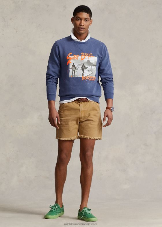 albastru delta bărbați Ralph Lauren hanorac grafic fleece 046881200