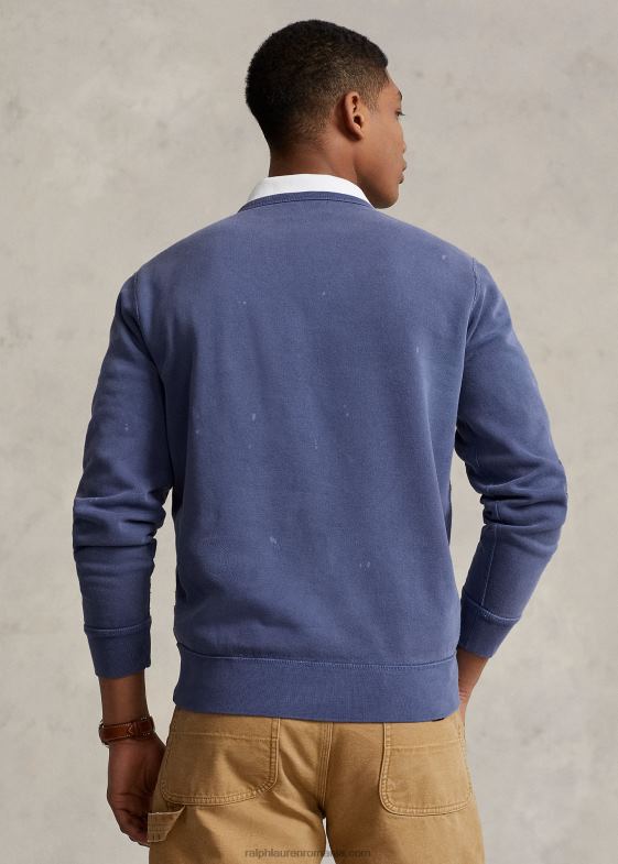 albastru delta bărbați Ralph Lauren hanorac grafic fleece 046881200