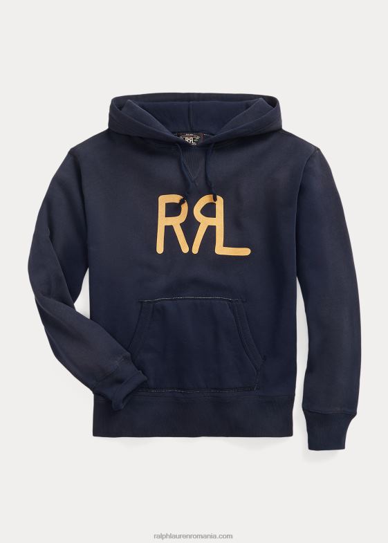 bleumarin decolorat bărbați Ralph Lauren hanorac cu logo fleece 046881718