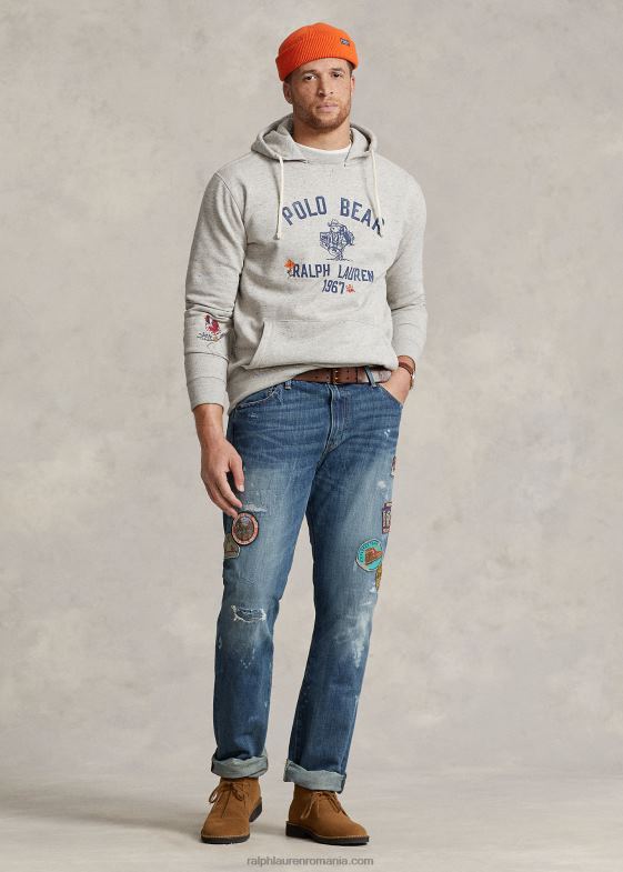 brooklyn/dark vintage bărbați Ralph Lauren hanorac din lână urs polo 046881361