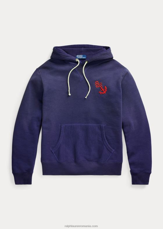 cobalt închis bărbați Ralph Lauren hanorac grafic fleece 046881150