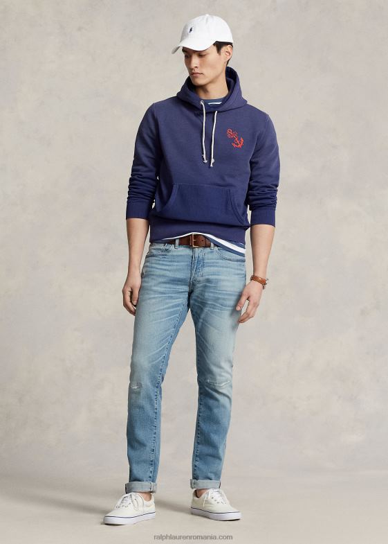 cobalt închis bărbați Ralph Lauren hanorac grafic fleece 046881150