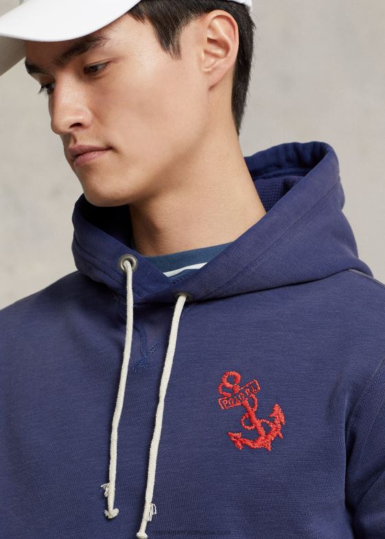 cobalt închis bărbați Ralph Lauren hanorac grafic fleece 046881150