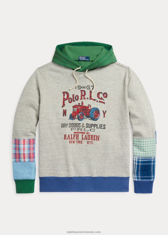 loft heather bărbați Ralph Lauren hanorac grafic din fleece patchwork 04688103