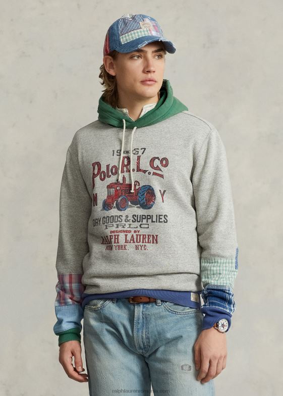 loft heather bărbați Ralph Lauren hanorac grafic din fleece patchwork 04688103