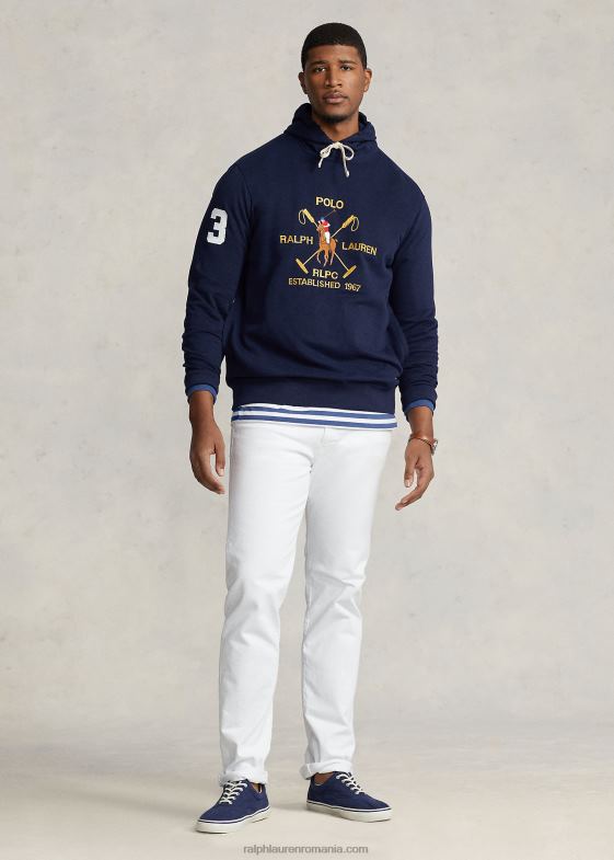 marina de croazieră bărbați Ralph Lauren hanorac din lână cu creasta mare de ponei 046881630