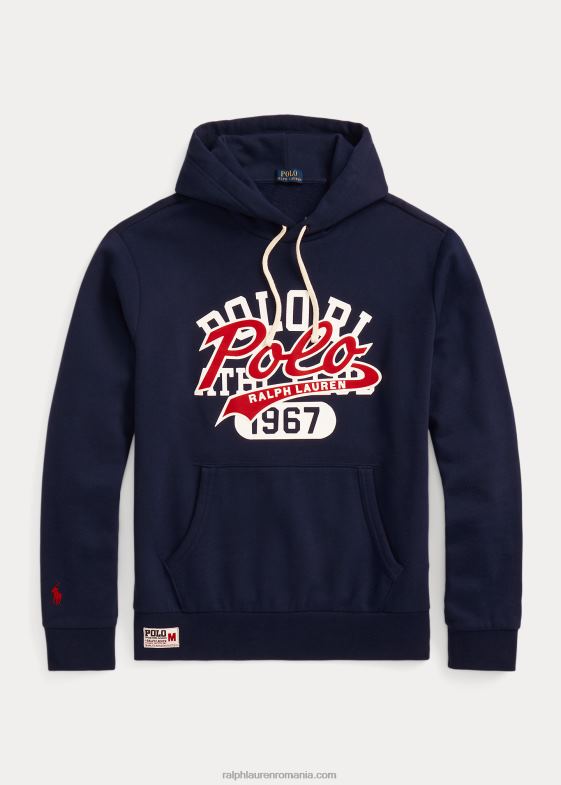 marina de croazieră bărbați Ralph Lauren hanorac din lână cu logo stivuit 04688871