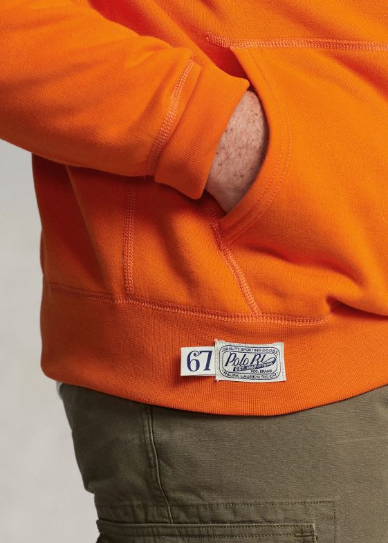 navigand portocaliu bărbați Ralph Lauren hanoracul cu logo-ul rl fleece 046881808