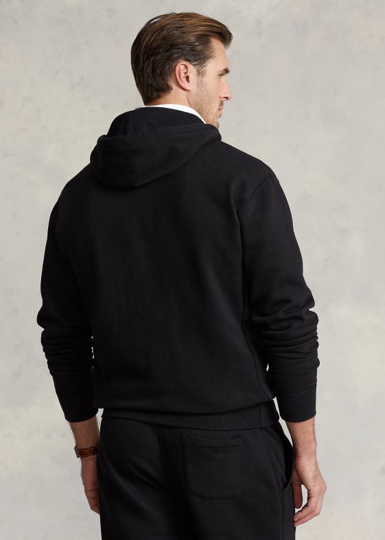 negru bărbați Ralph Lauren hanorac fleece cu fermoar complet 046881665