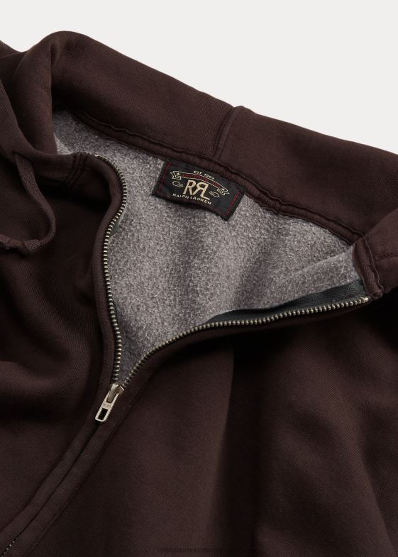 negru decolorat bărbați Ralph Lauren hanorac fleece cu fermoar complet 046881743