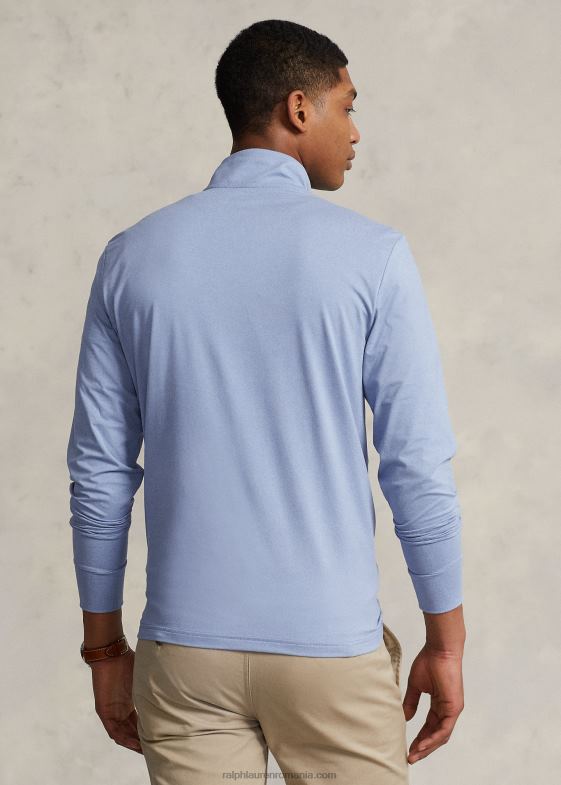 noua erica albastru pudra bărbați Ralph Lauren Pulover cu fermoar sfert din tricou de performanță 046881013