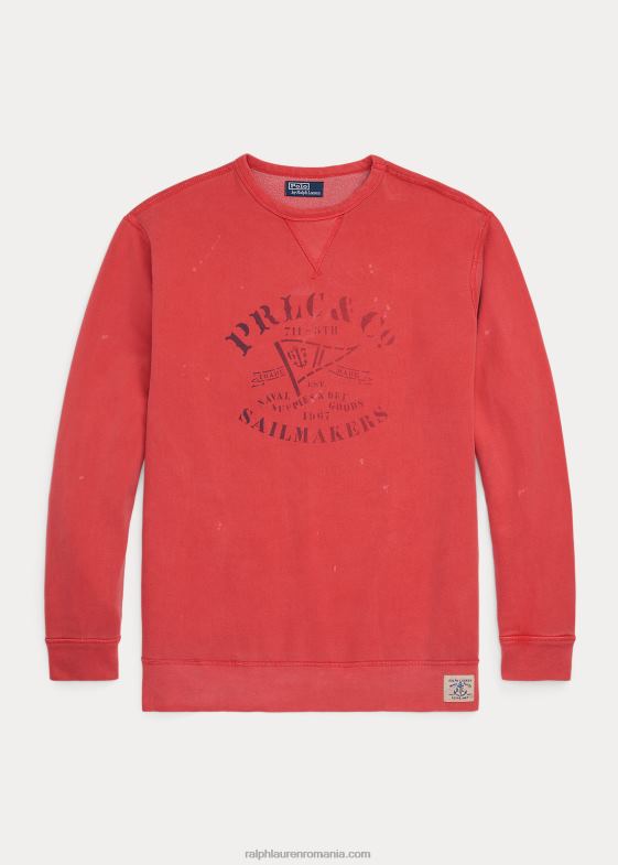 post roșu bărbați Ralph Lauren hanorac grafic fleece 046881331