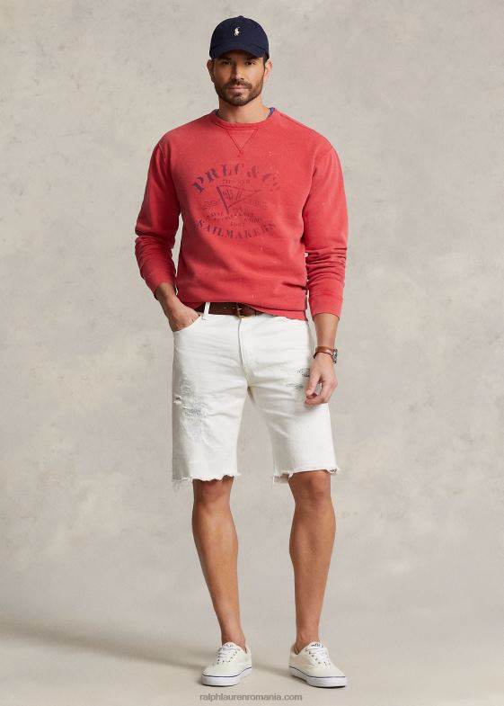 post roșu bărbați Ralph Lauren hanorac grafic fleece 046881331