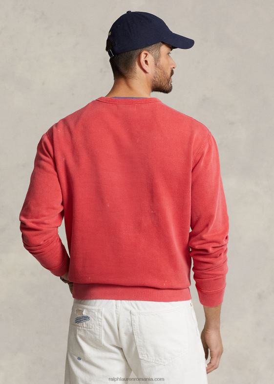 post roșu bărbați Ralph Lauren hanorac grafic fleece 046881331