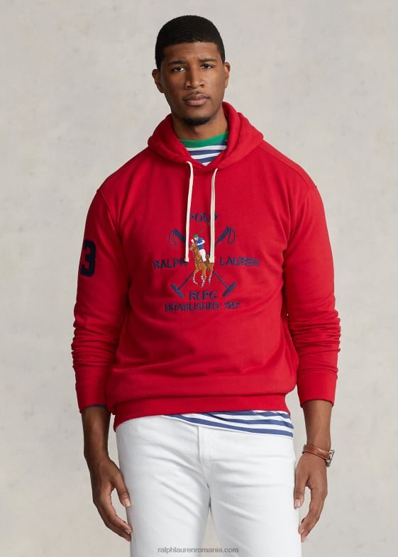 rl 2000 rosu bărbați Ralph Lauren hanorac din lână cu creasta mare de ponei 046881629