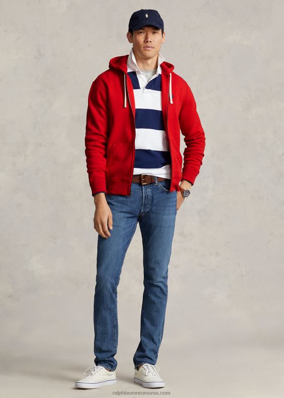 rl 2000 rosu bărbați Ralph Lauren hanorac fleece cu fermoar complet 04688392