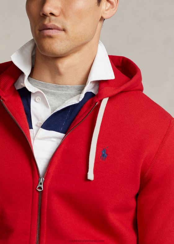 rl 2000 rosu bărbați Ralph Lauren hanorac fleece cu fermoar complet 04688392