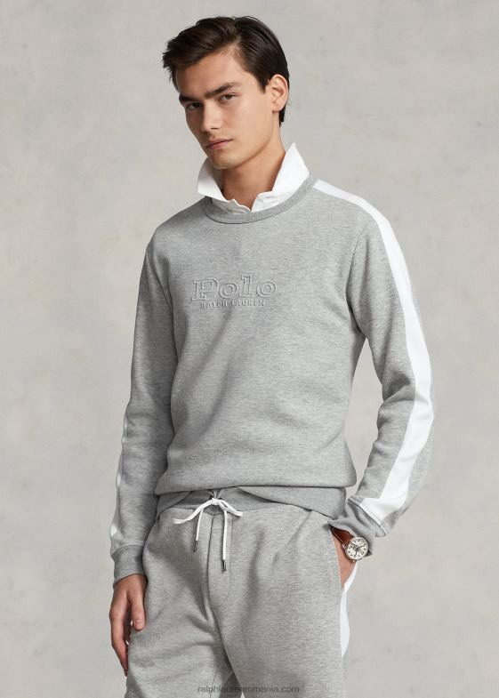 si peste erica bărbați Ralph Lauren hanorac din tricot dublu din plasă cu logo 046881021