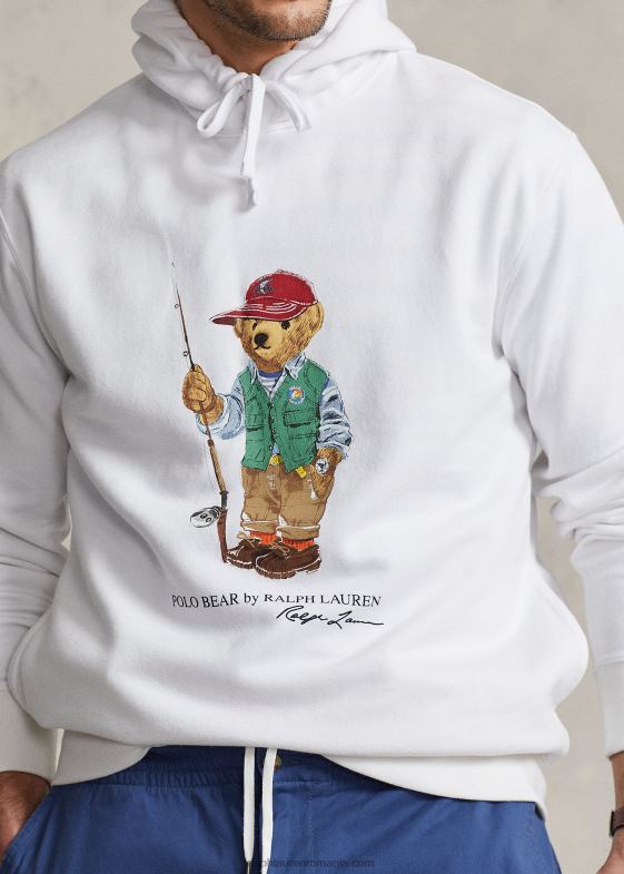 urs alb de pescuit bărbați Ralph Lauren hanorac din lână urs polo 046881668