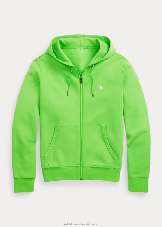 verde galaxie bărbați Ralph Lauren hanorac cu fermoar complet din tricot dublu 046881611