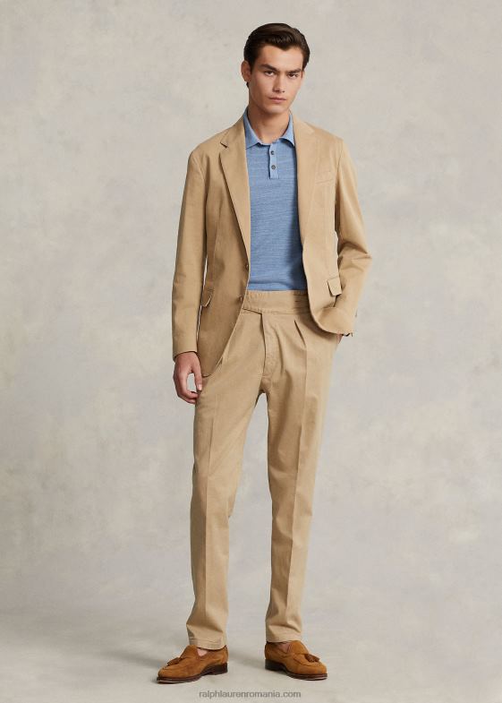 bej de coastă bărbați Ralph Lauren jachetă polo moale elastică de costum chino 046888588