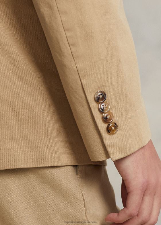 bej de coastă bărbați Ralph Lauren jachetă polo moale elastică de costum chino 046888588