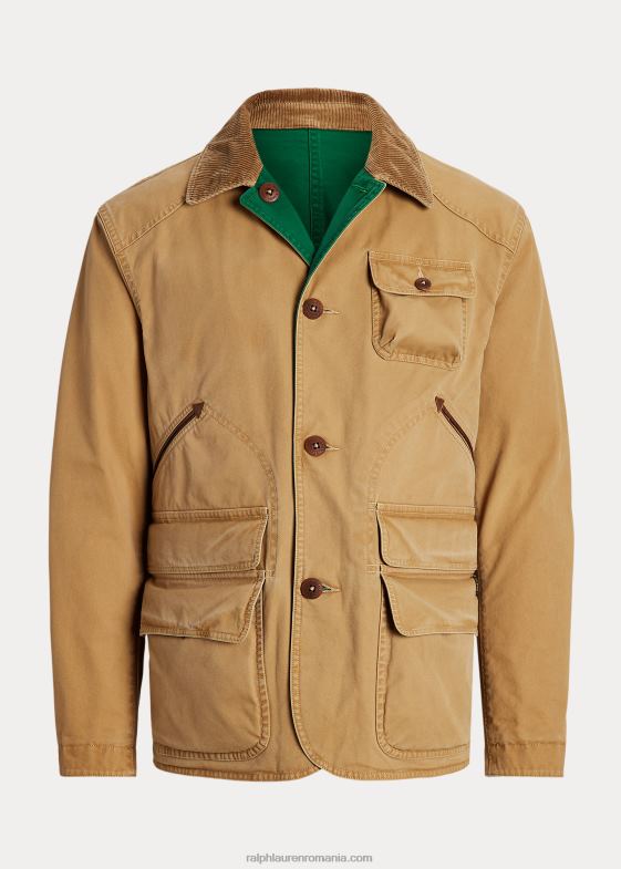 bronz de zi/pădure nouă bărbați Ralph Lauren geacă utilitar din pânză reversibilă 046888519