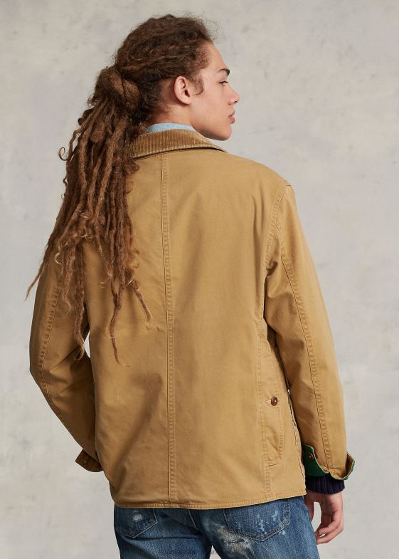 bronz de zi/pădure nouă bărbați Ralph Lauren geacă utilitar din pânză reversibilă 046888519