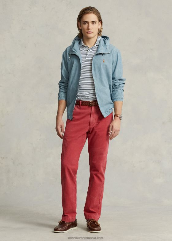 cambray bărbați Ralph Lauren jachetă cu glugă din chambray indigo 04688806