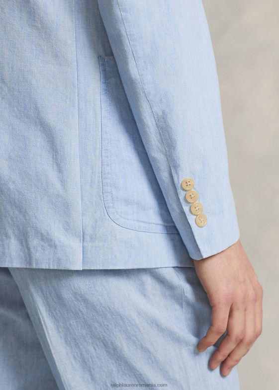 cambray bărbați Ralph Lauren jachetă de costum din chambray 046881238