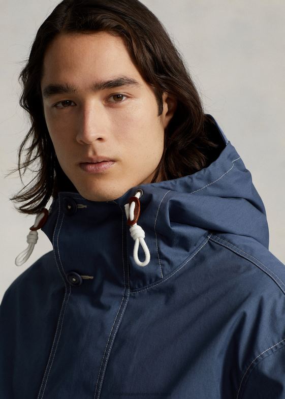 corsar albastru bărbați Ralph Lauren jachetă din twill cu glugă 046881269
