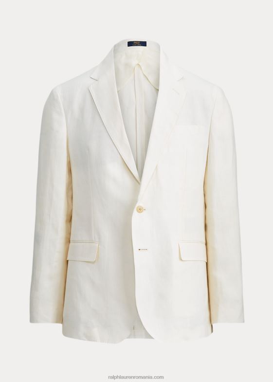 crema usoara bărbați Ralph Lauren jachetă polo din in moale 04688749