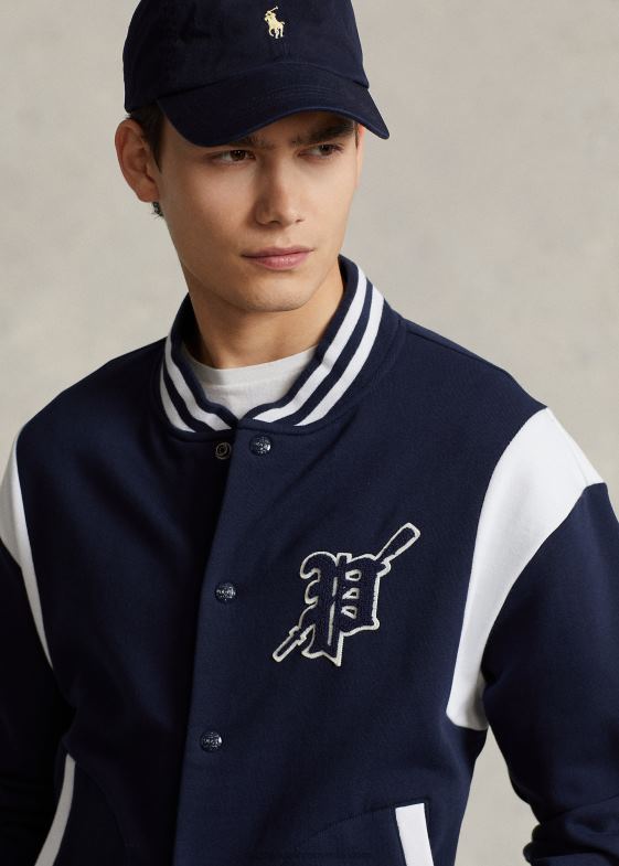 cruise navy/alb bărbați Ralph Lauren jachetă letterman din lână 046881059