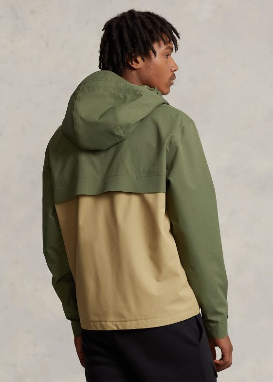 dark sage multi bărbați Ralph Lauren jachetă cu glugă rezistentă la apă 046881174