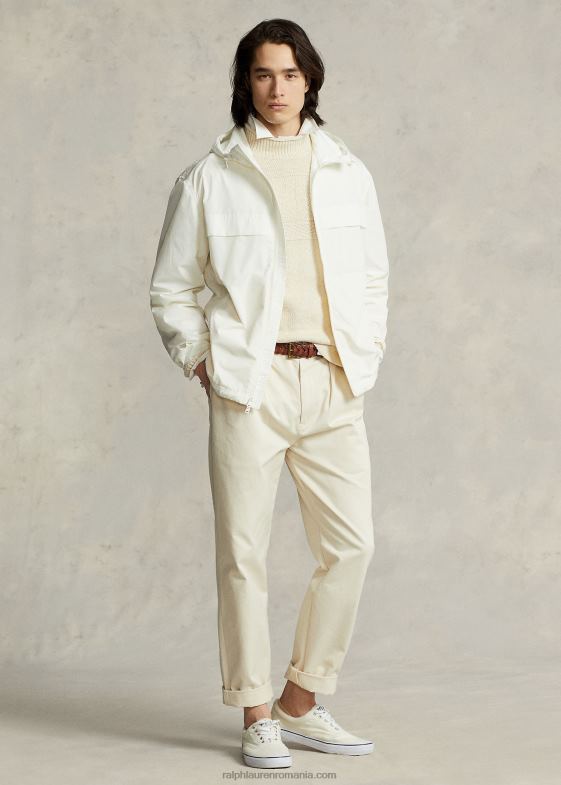 deckwash alb bărbați Ralph Lauren geacă cu glugă hidrofugă 046888381