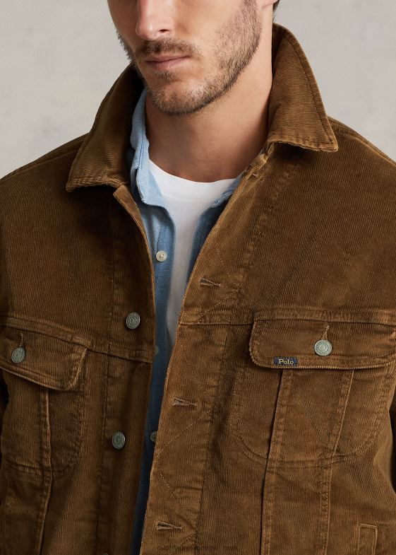 ferol bărbați Ralph Lauren geacă trucker din catifea elastică 046881811