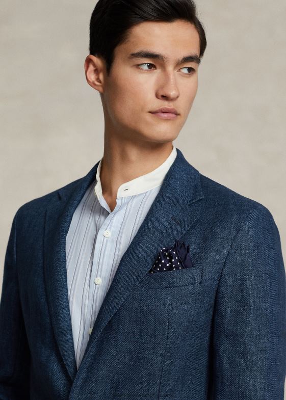 marina bărbați Ralph Lauren polo jachetă de costum din in moale 04688496