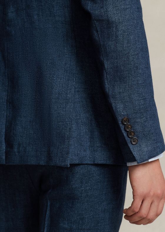 marina bărbați Ralph Lauren polo jachetă de costum din in moale 04688496