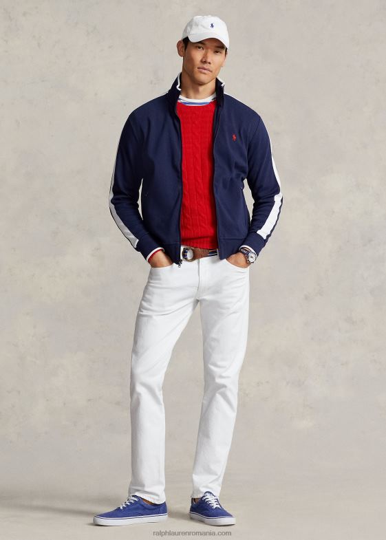 marina rafinată bărbați Ralph Lauren jachetă interlock din bumbac 04688595