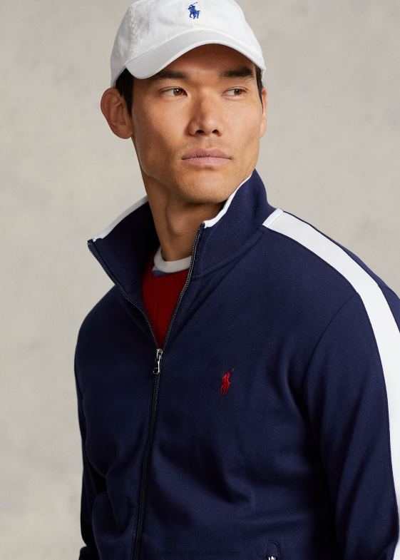 marina rafinată bărbați Ralph Lauren jachetă interlock din bumbac 04688595