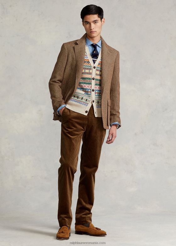 maro și cămilă bărbați Ralph Lauren jacheta rl67 în oase 0468896