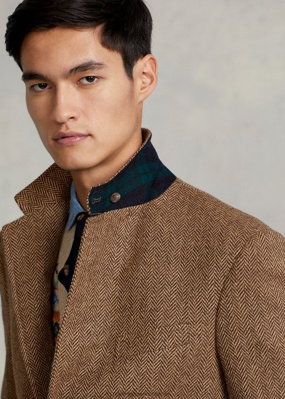 maro și cămilă bărbați Ralph Lauren jacheta rl67 în oase 0468896