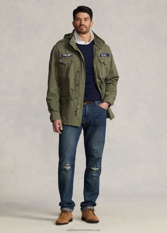 munte de măslini/petice bărbați Ralph Lauren emblematica jachetă de câmp 046881797